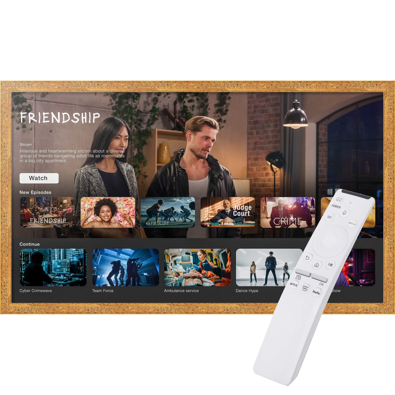 The Samsung Frame TV 55 inch TV Frame, Ornate Frame TV (Fits 2021-2025 Models)